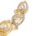 Sparkling CZ Teardrop Earrings - Rani Pink