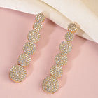 Elegant CZ Circle Drop Earrings