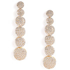 Elegant CZ Circle Drop Earrings