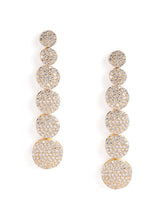 Elegant CZ Circle Drop Earrings