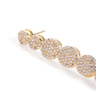 Elegant CZ Circle Drop Earrings