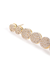 Elegant CZ Circle Drop Earrings