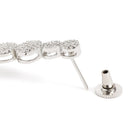 Elegant CZ Circle Drop Earrings - Silver