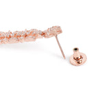 Glam Grid Links and Drop Balls Earrings - Rose Gold
