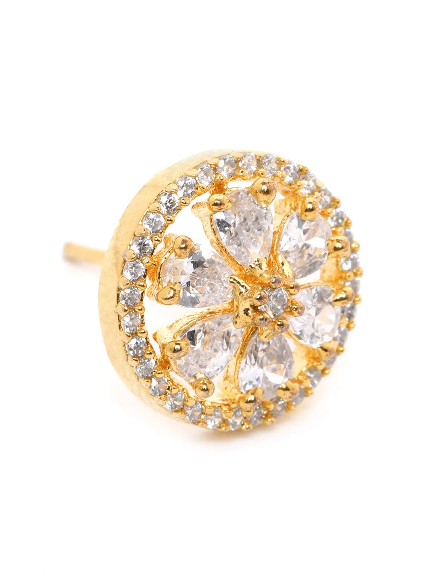 Round Stud Earrings – Classic & Elegant | Peora