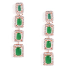 Glamorous Faux Emerald Drop Earrings