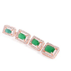 Glamorous Faux Emerald Drop Earrings