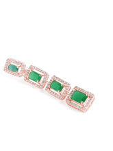Glamorous Faux Emerald Drop Earrings