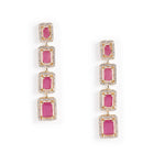 Glamorous Faux Emerald Drop Earrings