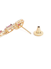 Glamorous Faux Emerald Drop Earrings