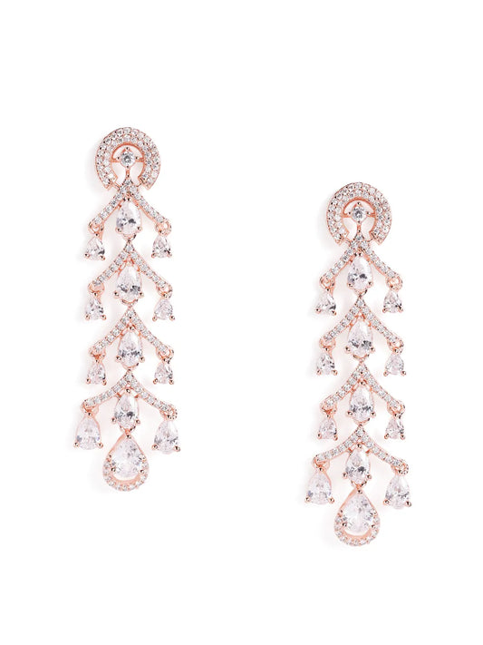 Teardrop Cascade Chandelier Drops - Rose Gold