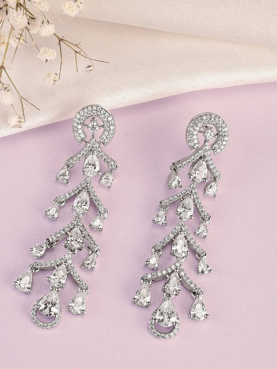 Teardrop Cascade Chandelier Drops - Silver