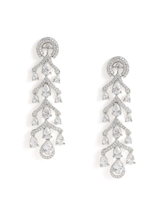 Teardrop Cascade Chandelier Drops - Silver