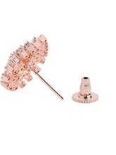 Radiant CZ Teardrop Stud Earrings