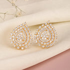 Radiant CZ Teardrop Stud Earrings