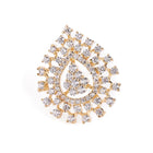 Radiant CZ Teardrop Stud Earrings
