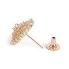 Radiant CZ Teardrop Stud Earrings