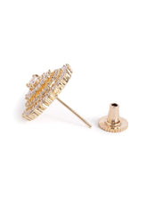 Radiant CZ Teardrop Stud Earrings