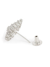 Radiant CZ Teardrop Stud Earrings