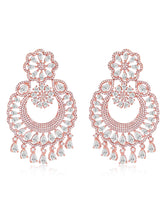 Crystal Floral Dangle Earrings – Elegant & Sparkling | Peora