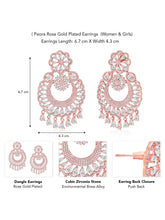 Crystal Floral Dangle Earrings – Elegant & Sparkling | Peora