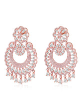 Crystal Floral Dangle Earrings – Elegant & Sparkling | Peora