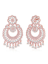 Crystal Floral Dangle Earrings – Elegant & Sparkling | Peora