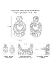 Crystal Floral Dangle Earrings – Elegant & Sparkling | Peora