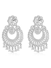 Crystal Floral Dangle Earrings – Elegant & Sparkling | Peora