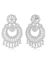 Crystal Floral Dangle Earrings – Elegant & Sparkling | Peora