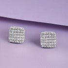 Classic Square CZ Stud Earrings