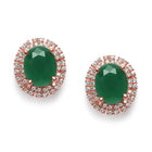 Stylish CZ & Crystal Round Earrings