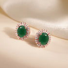 Stylish CZ & Crystal Round Earrings