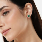 Stylish CZ & Crystal Round Earrings