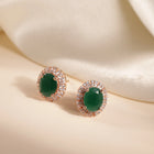 Crystal Round Earrings – Sparkle with Elegance | Peora