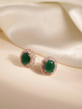 Crystal Round Earrings – Sparkle with Elegance | Peora