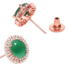 Stylish CZ & Crystal Round Earrings