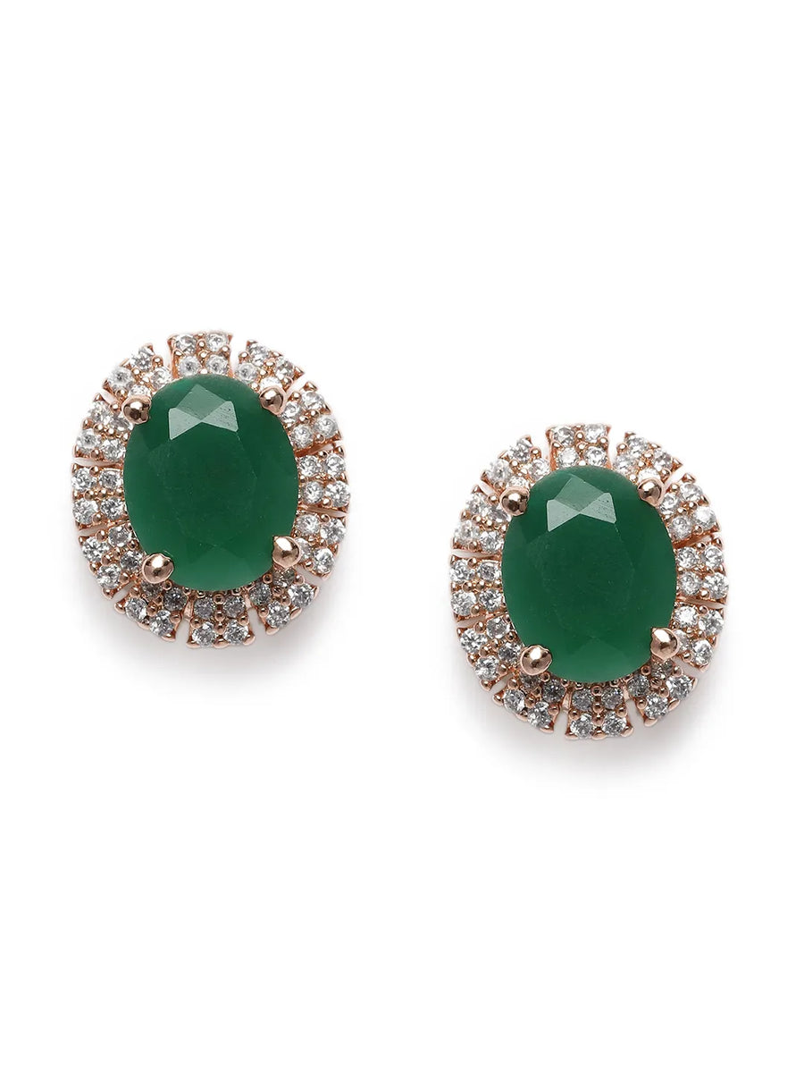 Crystal Round Earrings – Sparkle with Elegance | Peora