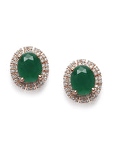 Crystal Round Earrings – Sparkle with Elegance | Peora