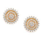 Sparkling Circle Halo Stud Earrings