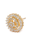 Sparkling Circle Halo Stud Earrings