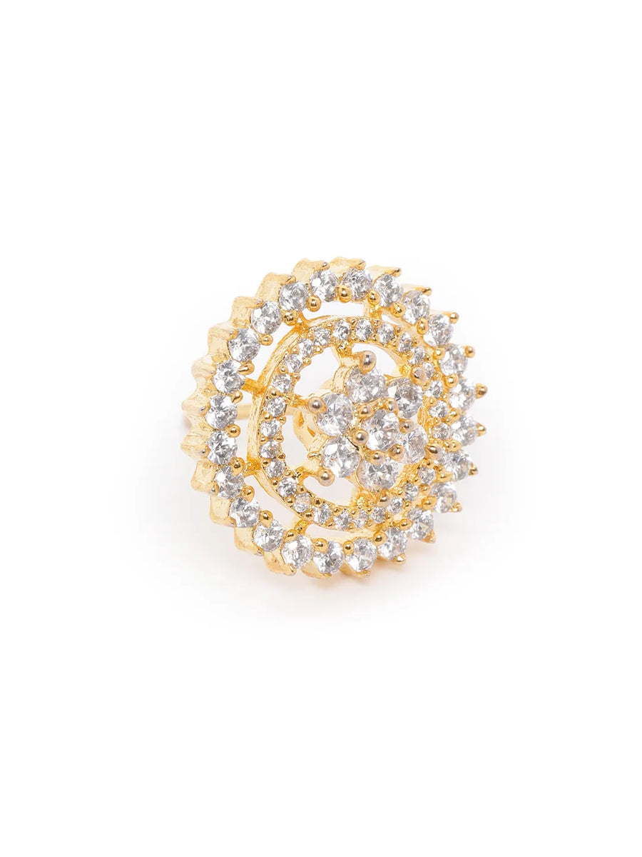 Floral Round Stud Earrings – Delicate & Stylish | Peora