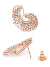 Graceful CZ Studded Stud Earrings
