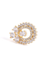 Exquisite Floral CZ Stud Earrings