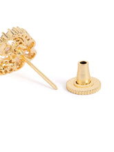 Exquisite Floral CZ Stud Earrings