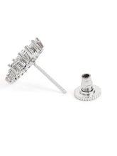 Exquisite Floral CZ Stud Earrings