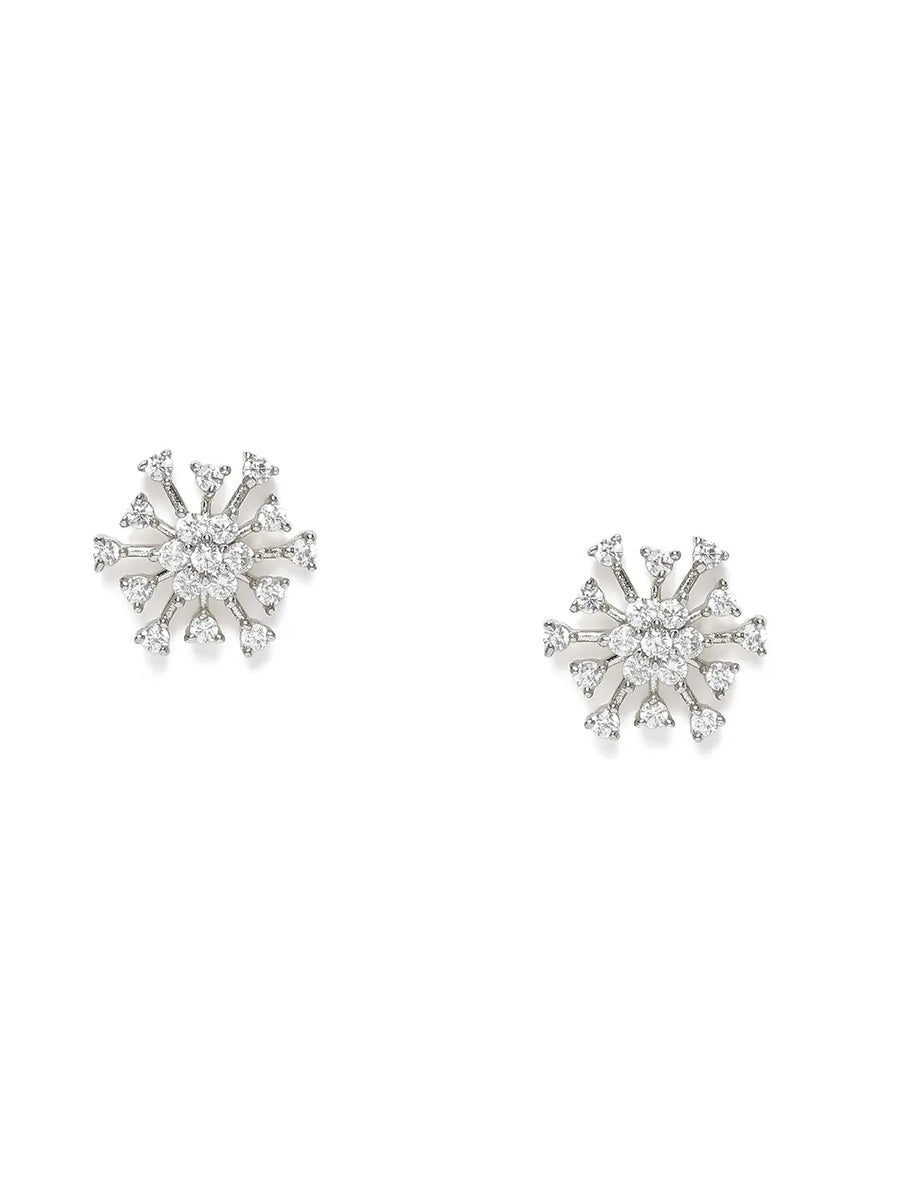 Shimmering Cluster Stud Earrings