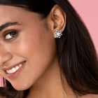 Shimmering Cluster Stud Earrings