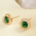 Crystal Round Stud Earrings – Elegant & Sparkling | Peora