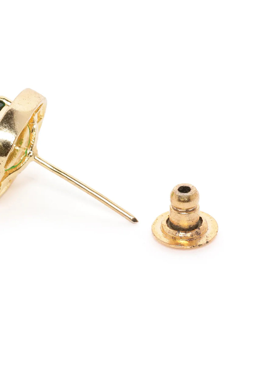 Crystal Round Stud Earrings – Elegant & Sparkling | Peora